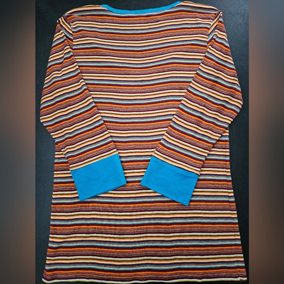 NWOT - Old Navy Cotton Striped 3/4 Sleeve V Neck Jersey - Size XL - Picture 7 of 10